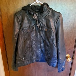 Faux leather jacket